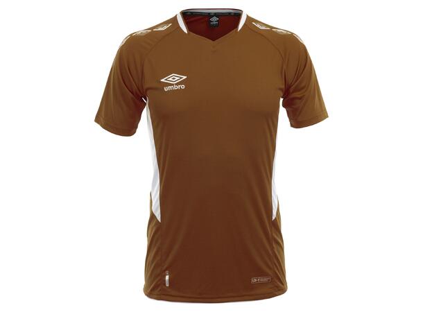 UMBRO UX-1 Jersey SS jr Brun/Hvit 116 Flott kortermet spillertrøye 